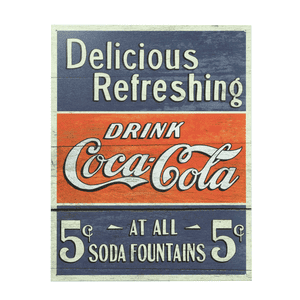 Coca-Cola Delicious Refreshing Metal Sign