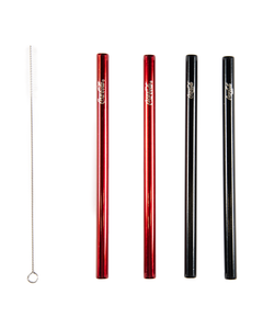 Coca-Cola Wide Stainless Steel Straws - 4PK
