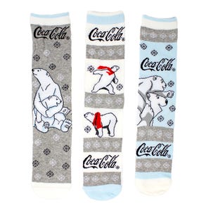 Coca-Cola Polar Bear Women's Socks- 3PK