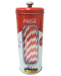 Coca-Cola Straw Canister Tin 