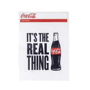 Coca-Cola Real Thing Bottle Sticker