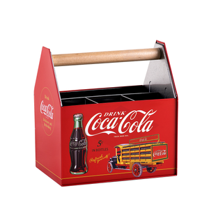 Coca-Cola Galvanized Tin Utensil Caddy 