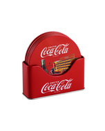 Coca-Cola Galvanized Tin Coaster Set