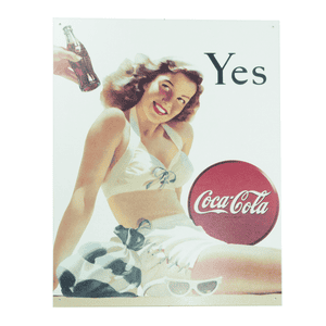 Coca-Cola Retro Bathing Beauty Metal Sign
