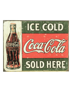 Coca-Cola 1916 Ice Cold Vintage Metal Sign