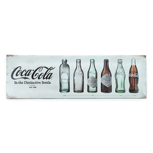 Coca-Cola Bottle Evolution Galvanized Large Steel Sign